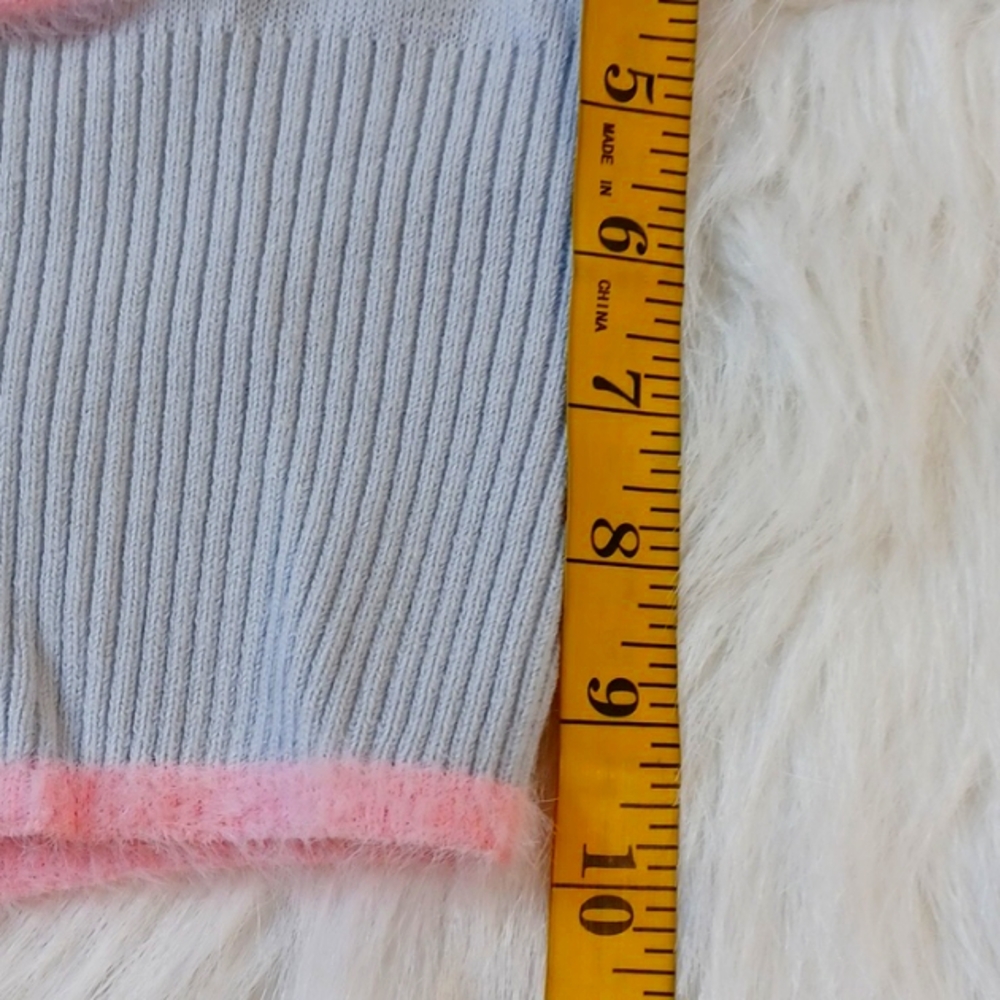 DOLLSKILL SUGAR THRILLZ 1X CRYSTAL QUIET SKIRT SET GRAY/PINK TRIM SOFT KNIT - Picture 14 of 17